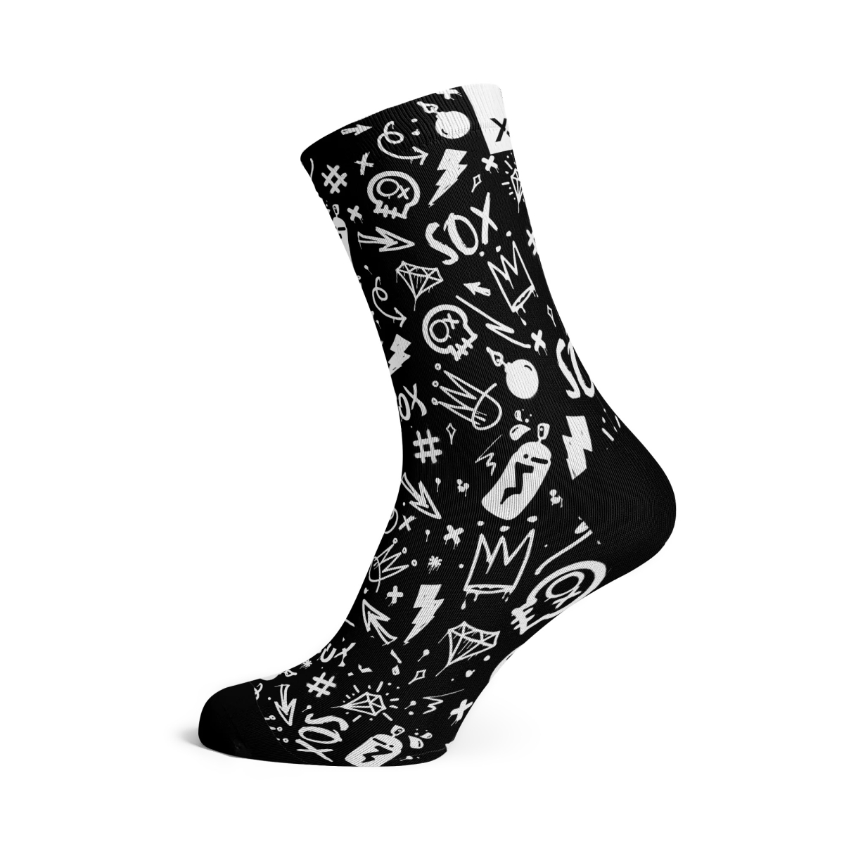 SOX Calzino Doodle Black