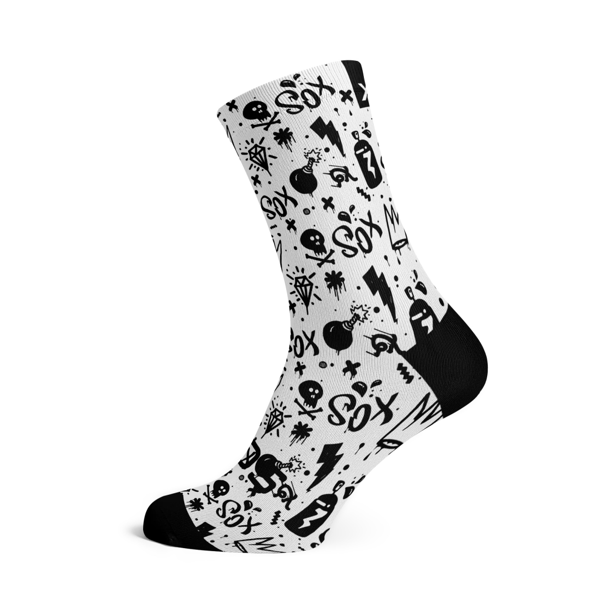 SOX Calzino Doodle White